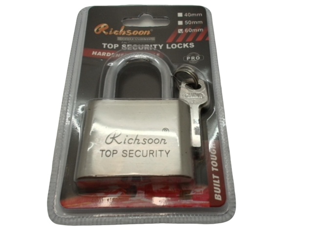 Padlock 60mm w/Hardened Shackle Richsoon