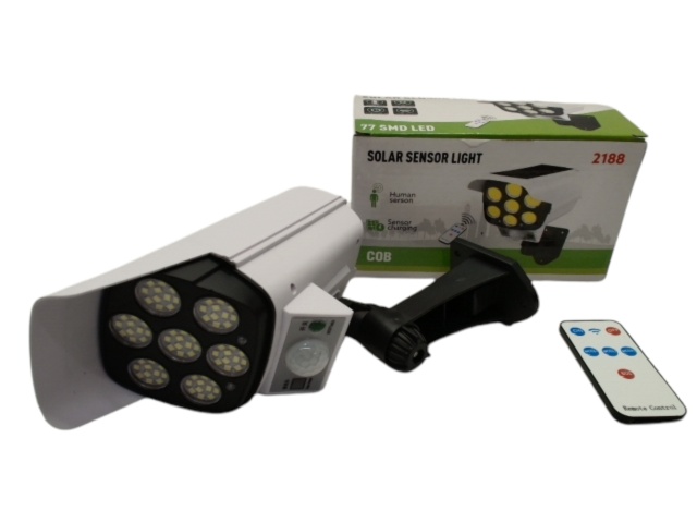 Solar LED Lamp Human Body Induction Motion Sensor With Remote (Model: 217)(display)