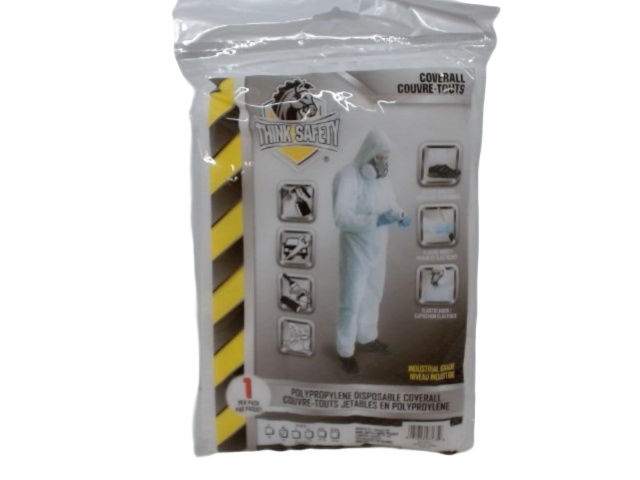 Disposable Coverall Polypropylene Medium w/Hood