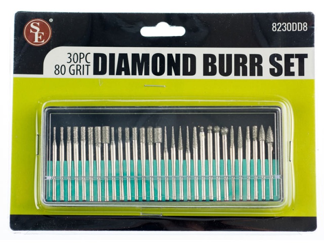 Diamond Burr Set 30pc. 80 Grit