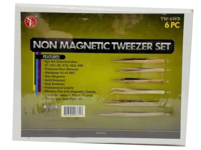 Non Magnetic Tweezer Set 6pc. (or b/u $1.79ea)