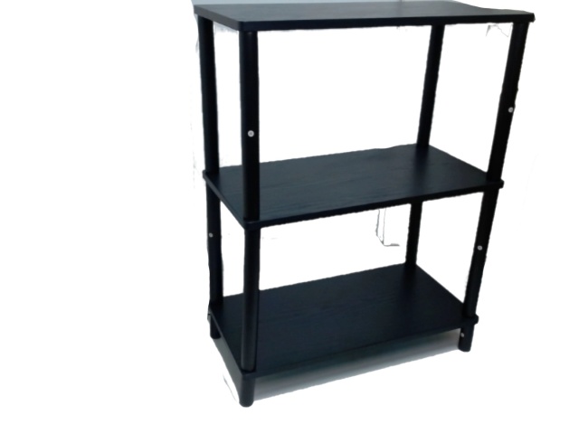 Shelf 3 tier rectangular black storage 23.6x11.81x31.5 inches