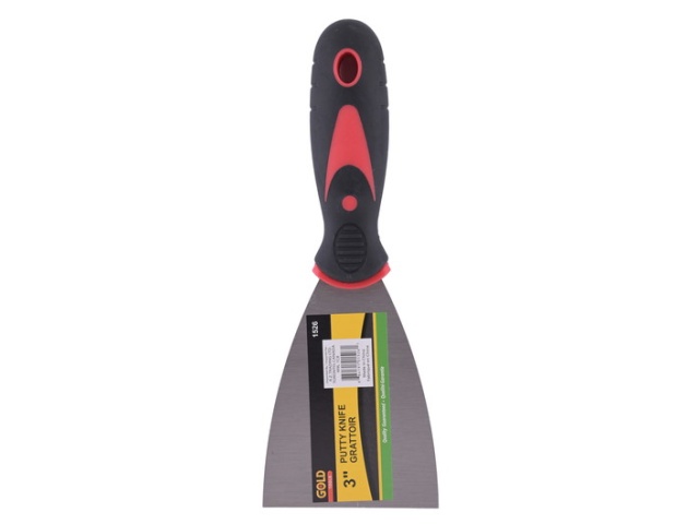 Putty knife 3 inch rubber handle