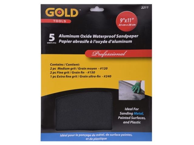 Sandpaper aluminum oxide waterproof 5 pc