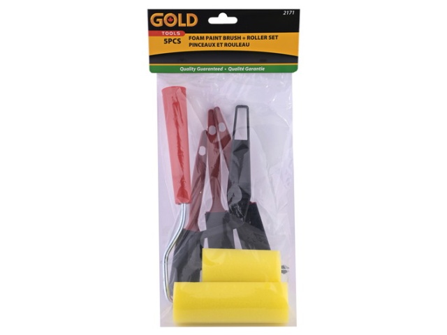 Set Paint Foam 5pc. Set Brushes And Rollers