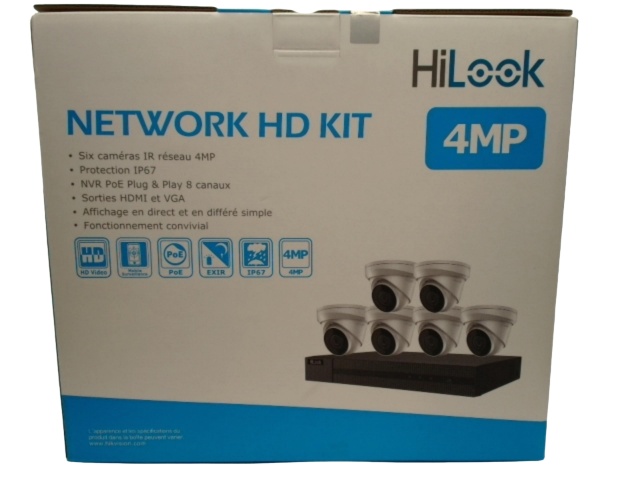 HiLook 8 channel Network Video Recorder 2TB kit with 6 cameras