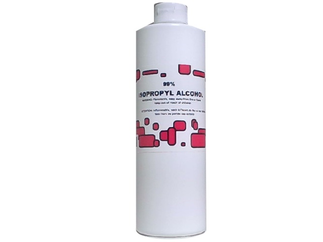 Isopropyl Alcohol 99% 500mL Cleans Smokeware Need Labels (Keep Behind Glass)