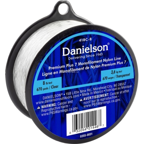 Danielson 418C-8 Plus 7 Mono Nylon Line Clear 8 Lb