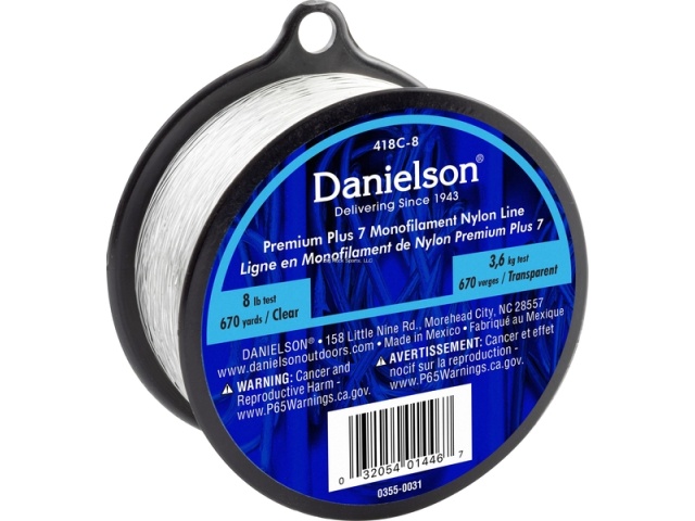 Danielson 418C-8 Plus 7 Mono Nylon Line Clear 8 Lb