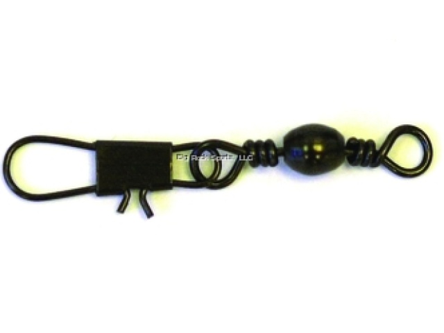 Eagle Claw 01032-014 Barrel Swivel Sz14 w/Interlock Snap Black 7Pk