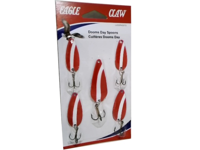 Fishing Spoons 5pk. Ass\'t Sizes Dooms Day