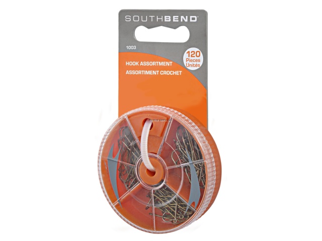 South Bend 1003 Hooks Assortment 120Pc w/Dial Box