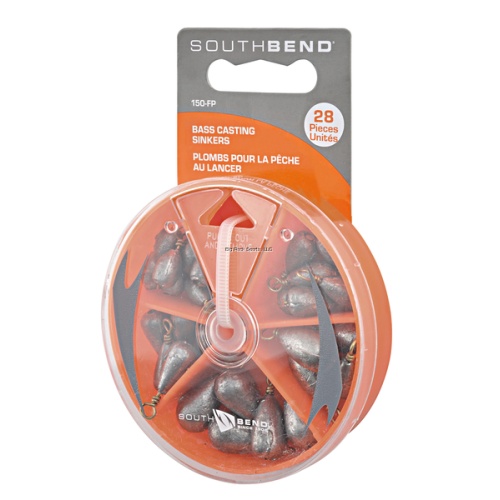 South Bend 150-FP Bass Casting Sinker Assortment w/Dial Box