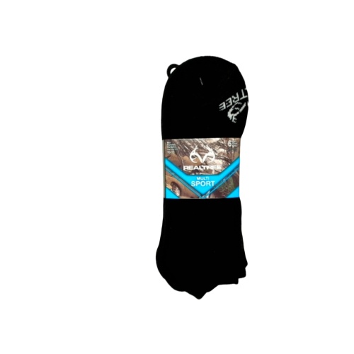 Socks Men's 6pk. Black Multi Sport Size 10-13 Realtree
