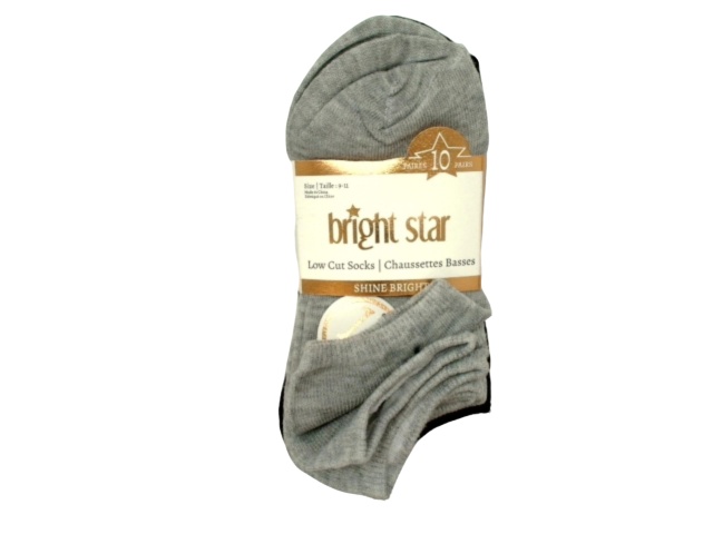 Socks Women\'s Low Cut 10pk. Black/White/Grey Bright Star