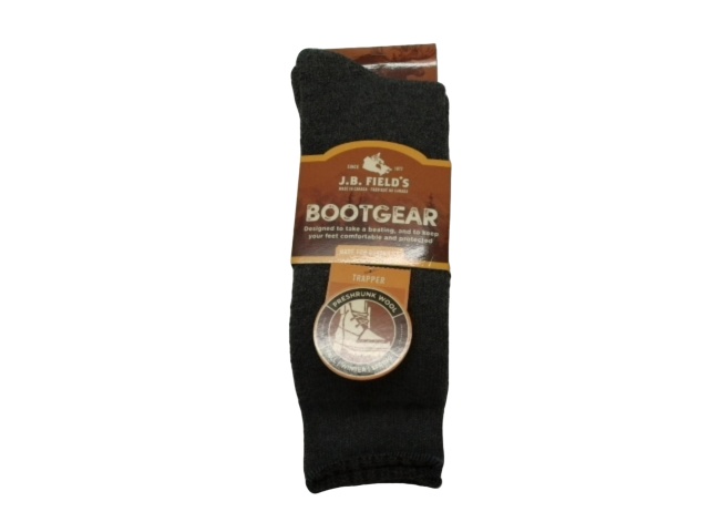 Work Socks Men\'s Bootgear Trapper Charcoal Preshrunk Wool J.B. Field\'s