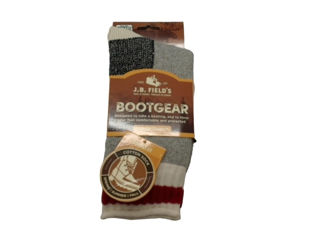 Work Socks Men\'s Bootgear Voyageur Grey/Red J.B. Field\'s