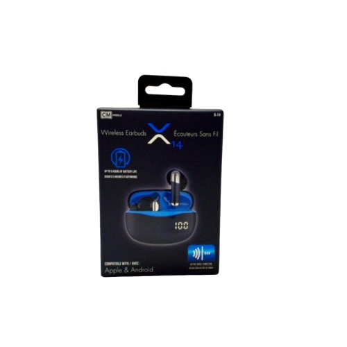 Earbuds Wireless X14 Blue 5 Hour Battery