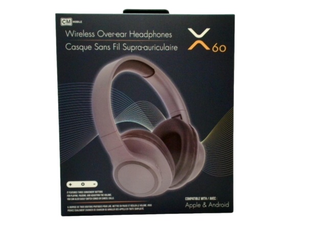 Headphones Wireless Over-Ear X60 Black Cm Mobile