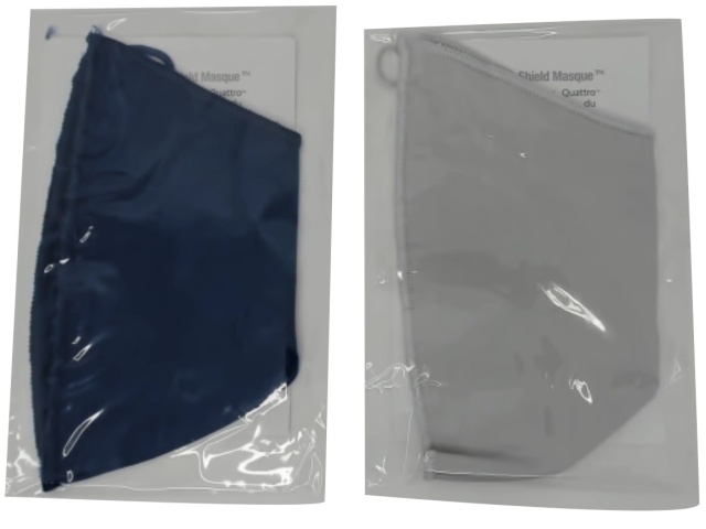 Face Mask 3 Layer Cotton Grey Or Blue Washable Or 4/$0.99