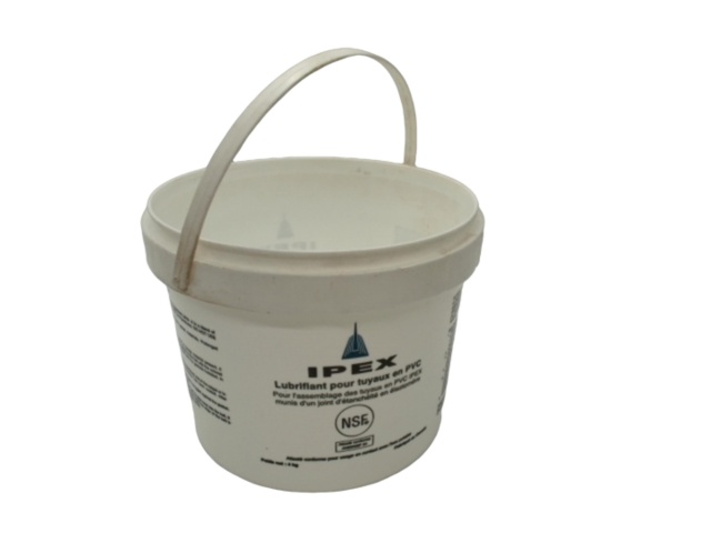 Pail 6L White Plastic w/Lid