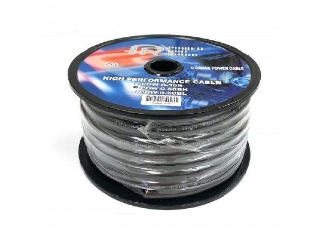 Power wire 0 gauge black 50 foot roll sold by the foot