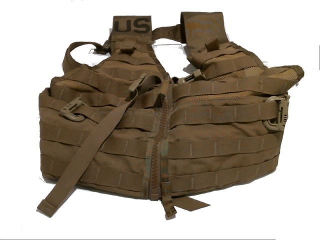 Vest load bearing authentic U.S. military surplus one size coyote green
