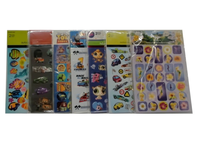 Foldover Stickers Licensed Assorted (EACH SOLD INDIVIDUALLY)