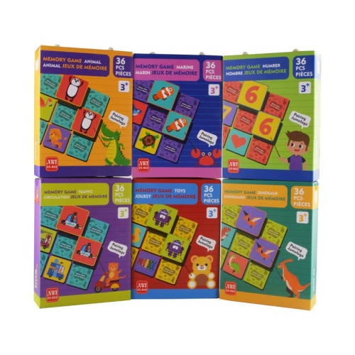 MEMORY GAME 36PCS 6 ASSORTED KIND