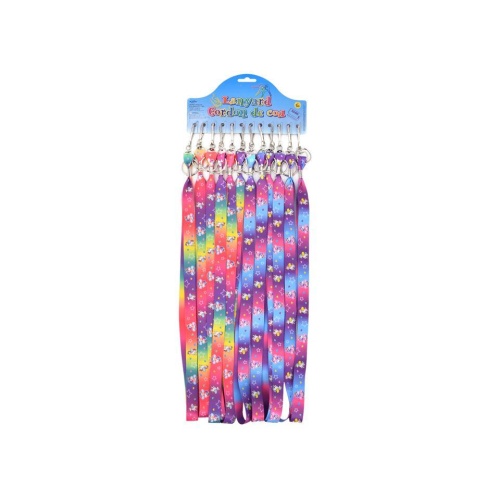 17 Unicorn Printed Lanyard w/clip, 12/Card