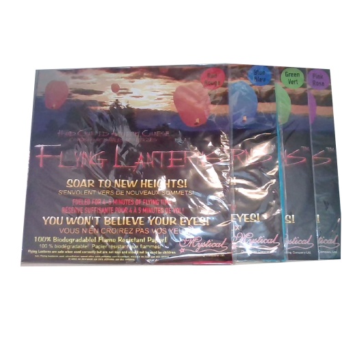 Flying Lanterns Mystical Assorted Colours Or 20/$49.99 - each sold individually