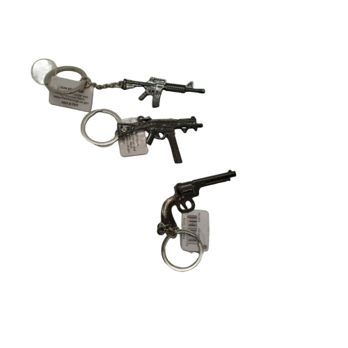 Gun Keychain Assorted - each sold individually