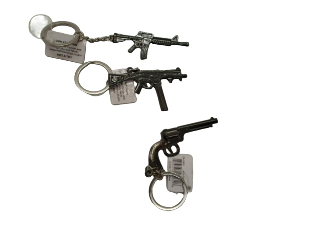 Gun Keychain Assorted - each sold individually