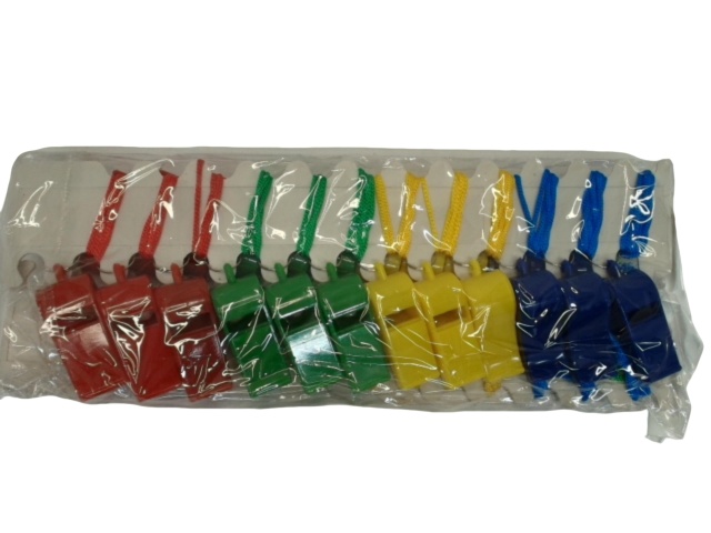 Whistle w/Strap Ass\'t Colours (Or 12/$3.99)