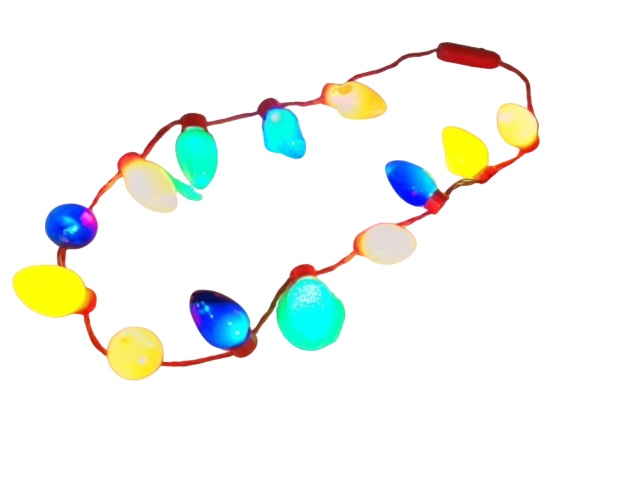 String Light Bulb Necklace Christmas LED Light Up