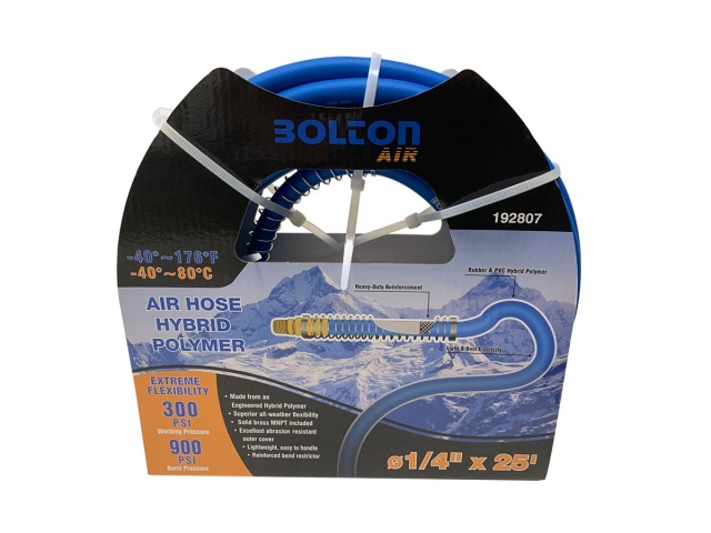 Air Hose Hybrid Polymer With Spring Bend Restrictor ¼in x 25ft