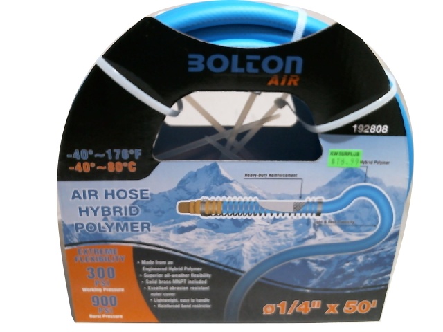 Air hose 1/4 x 50 foot flexible PVC with spring bend restrictor 300psi