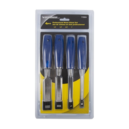 4 Pc Wood Chisel Set W/plastic Handle