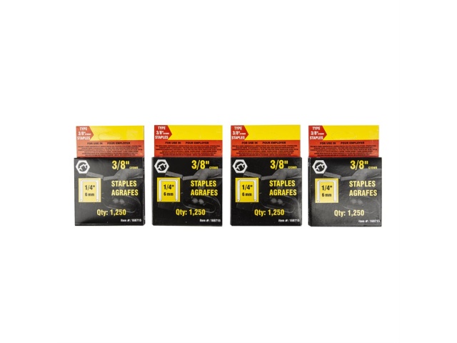 Staples 1/4 T50 1250bx  4bx/pk - sold by the individual box