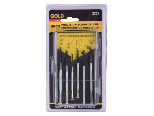 Precision screwdriver set 6 pc in case