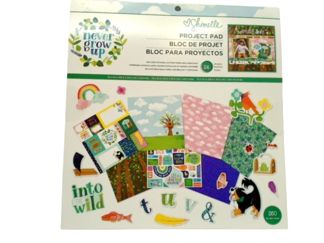 Project Pad 260pc. Never Grow Up 24 Sheets Shimelle