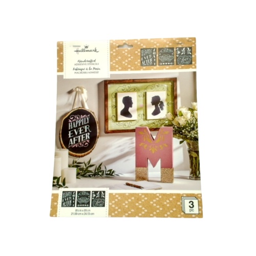 Adhesive Stencils Hallmark Happily Ever After 3pc. 8 X 9
