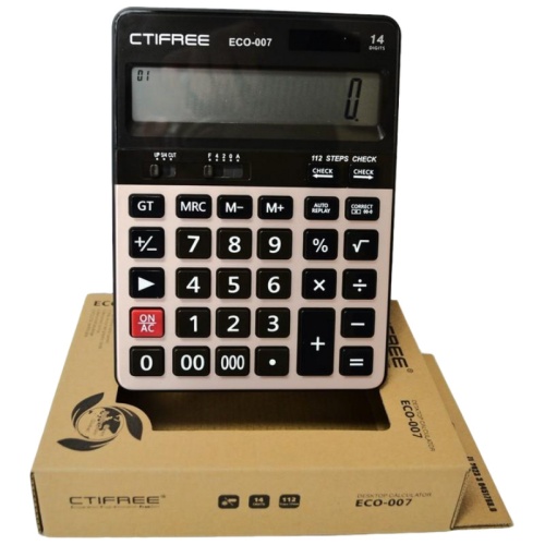 CALCULATOR 12 DIGIT DUAL POWER LARGE SIZE