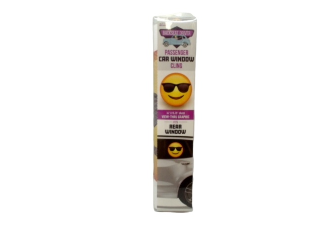 Passenger Car Window Cling Emoji 14 X 15.75\