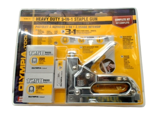 Staple Gun Heavy Duty 3in1 Olympia Tools + 2700pcs