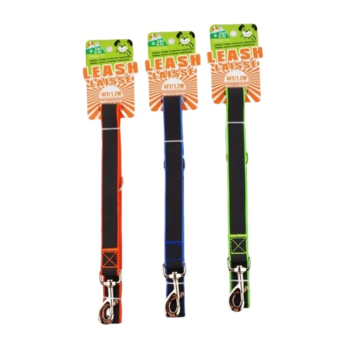 DOG LEASH 2.5CM x 4FT NEON GLOW IN DARK ASST'D COLOR
