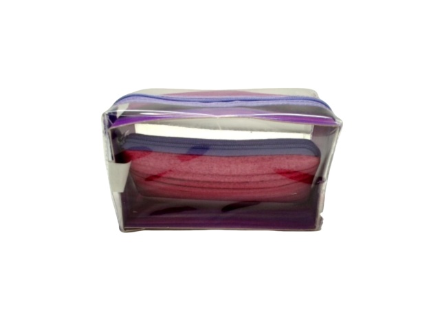 Cosmetic Pouches Set Of 2 Ombre Clear