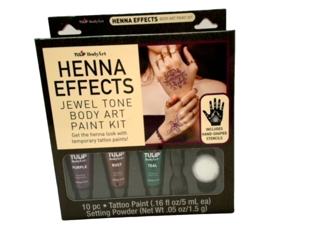Henna Effects Jewel Tone Body Art Paint Kit 10pc. 5ml.