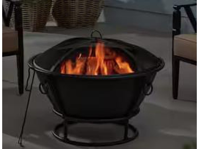 FT-62480 30 IN. OUTDOOR CAST IRON STEEL WOOD