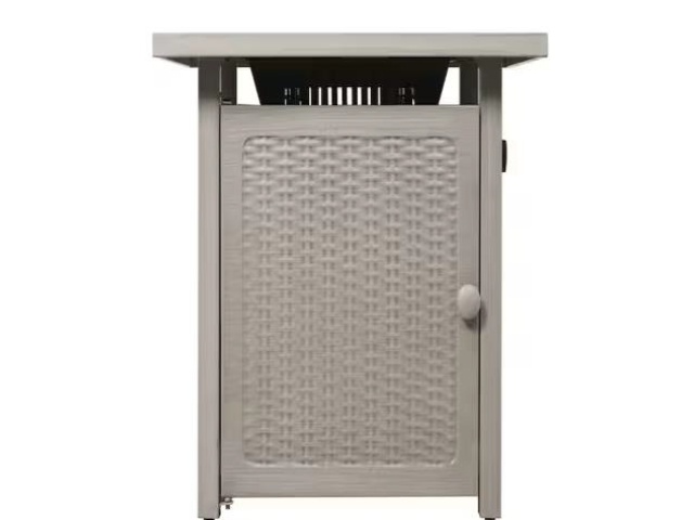 GFT-82828 28.5 in. W 50000 Btu Gray Steel Propane Outdoor Fire Pit with Lava Rocks